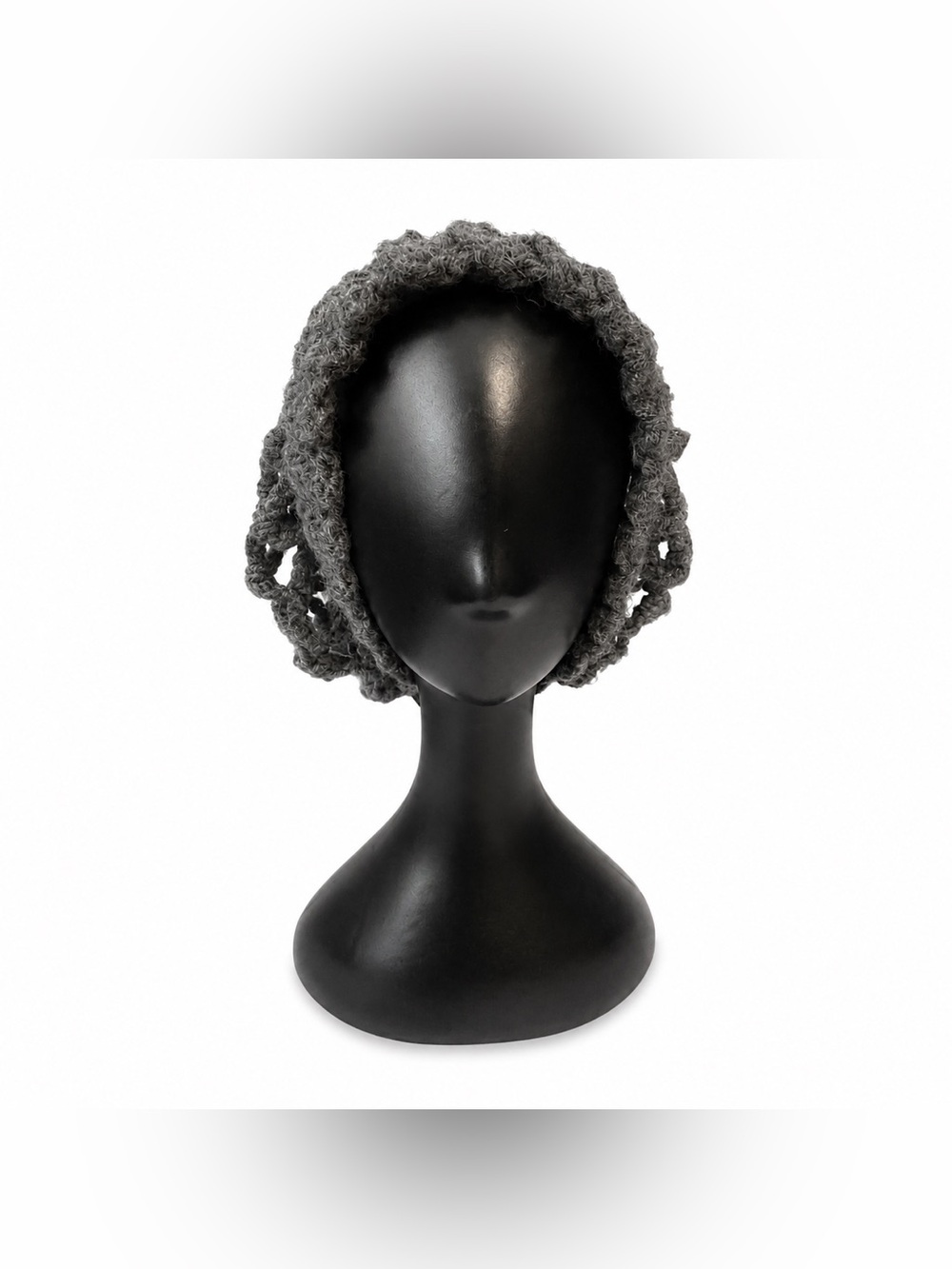 Y2K Grey Slouch Crochet Beanie